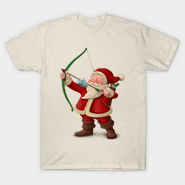 Santa Claus Archery T-Shirt by JORDYGRAPH